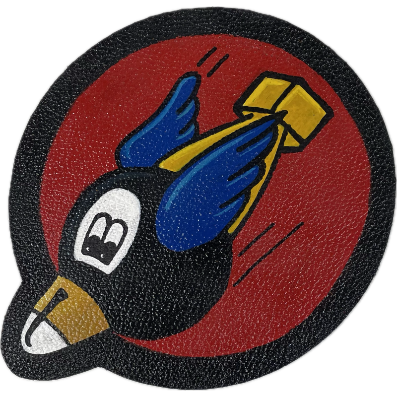 Chest Insignia, 68th Bombardment Squadron, 44th Bombardment Group, 8th Air Force, Leather