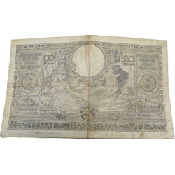 Banknote, 100 Belgian Francs, 1939