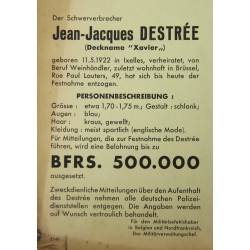 Avis de recherche allemand, Jean-Jacques Destrée, Militärbefehlshaber in Belgien und Nord-Frankreich