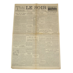 Newspaper, Belgian, Le Soir, June 22, 1944