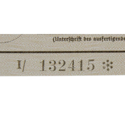 Identity, Card, German, Deutsches Reich Kennkarte, Blank