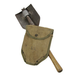 Shovel, Folding, M1943, AMES 1944, with 1st Type Carrier, SHAPIRO BROS. CO. 1943