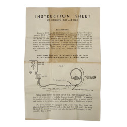 Notice pour écouteurs HS-33 & HS-38, USAAF