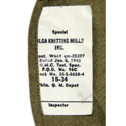 Shirt, Wool, Special, 15 x 34, OLGA KNITTING MILLS, INC. 1943, Mint