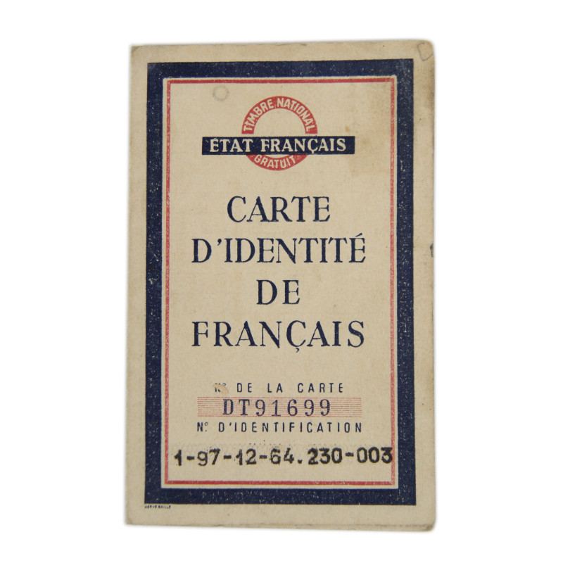 Identity, Card, French, Louis Cipres, État français, 1943