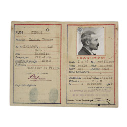 Identity, Card, French, Louis Cipres, État français, 1943