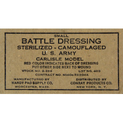 First-Aid, Small Battle Dressing Sterilized, US Navy contract N140S (corpsman)