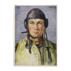 Carte postale, Luftwaffe, pilote de chasse, 1940