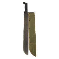 Machete, M-1942, COLLINS & CO., Legitimus, 1943, with Canvas Scabbard, BOYT -44-