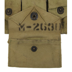 Ceinturon cartouchière M1 Garand, avec pochette à pansement, 1943, matricule partiel