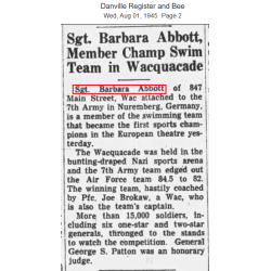 Dog Tag, Sfc. Barbara Abbott, WAC, Secretary of Gen. Dwight Eisenhower, SHAEF, ETO