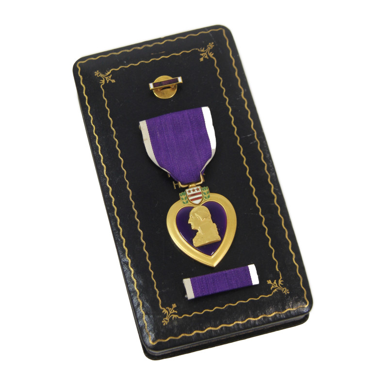 Medal, Purple Heart, in Case, A.E. Co., Utica, NY, 1943