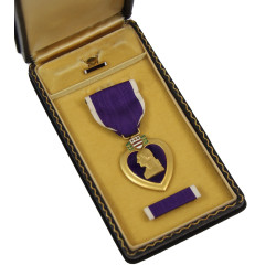 Medal, Purple Heart, in Case, A.E. Co., Utica, NY, 1943