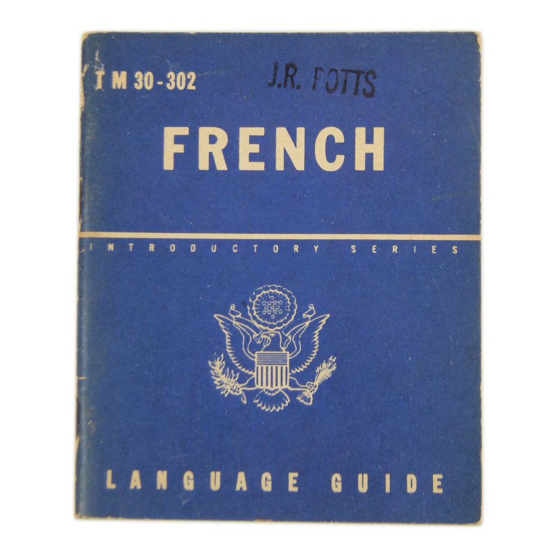 Booklet, French Language Guide, TM 30-302, 1943, Named