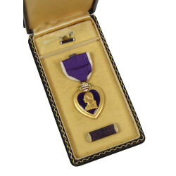 Coffret médaille Purple Heart, Pvt. Herman Schwamenfeld, Co. I., 18th Inf. Regt., 1st Infantry Division, WIA, Belgique