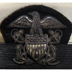 Casquette officier supérieur, US Navy, blanche, ALL-BILT UNIFORMS, INC., Lt. Cdr. Donald Clinchy