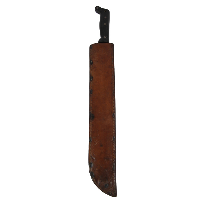 Machete, COLLINS & CO., Legitimus, 1944, with Leather Scabbard, VINER BROTHERS 1944