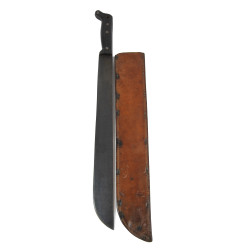 Machete, COLLINS & CO., Legitimus, 1944, with Leather Scabbard, VINER BROTHERS 1944