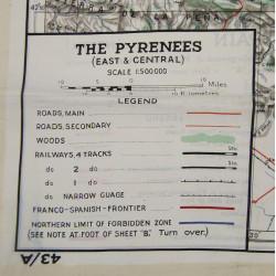 Carte d'évasion en soie, France, A/B, 1943, RAF & USAAF