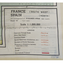 Map, Escape, Silk, A/B, France, 1943, RAF & USAAF