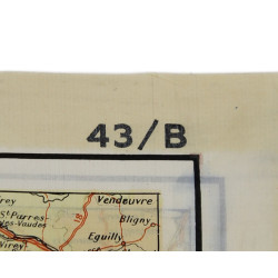 Map, Escape, Silk, A/B, France, 1943, RAF & USAAF