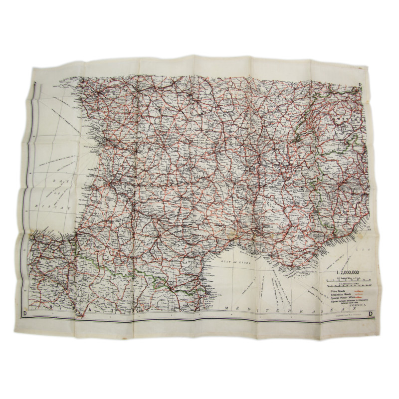 Map, Silk, Escape, MI9, Southern France