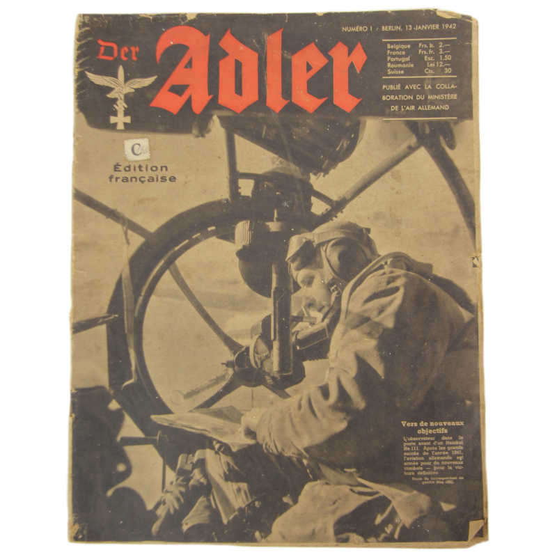 Magazine, Der Adler, January 13, 1942, French Edition