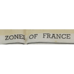 Carte en rayonne, Zones of France, MI9, 1944