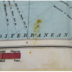 Map, Rayon, Zones of France, MI9, 1944