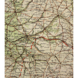 Carte en rayonne, Zones of France, MI9, 1944