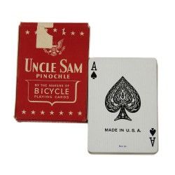 Cards, Deck, Pinochle, UNCLE SAM, Complete