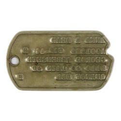 Plaque d'identité, Dog Tag, Anna Dean, WAC