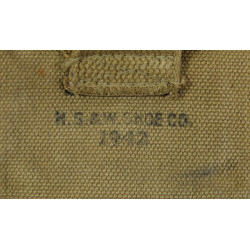 Ceinturon cartouchière M1 Garand, avec pochette à pansement, 1942, matricule partiel