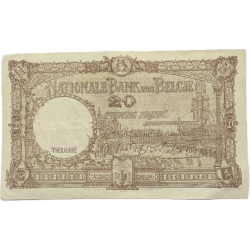 Banknote, 20 Belgian Francs, 1941