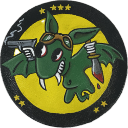 Insigne de poitrine, 422nd Night Fighter Squadron, 9th Air Force, en cuir