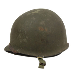 Casque M1, pattes mobiles, liner Firestone, Chaplain, Corée