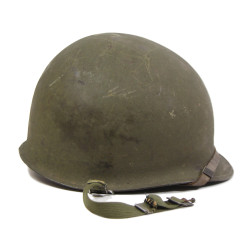 Casque M1, pattes mobiles, liner Firestone, Chaplain, Corée