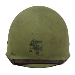 Helmet, M1, Swivel Loops, Firestone Liner, Chaplain, Korean War