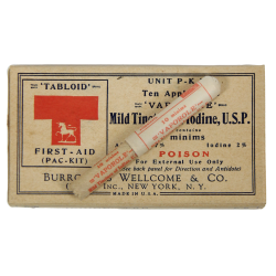 Box, Tubes, Tincture of iodine, Burroughs Wellcome & Co., Inc.