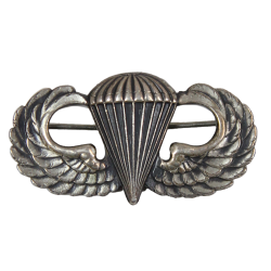 Badge, Parachutist's, 'Jump Wings', US Army, BELL TRADING POST, Sterling, Pin Back