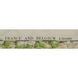 Carte alliée, ARLON, Belgique, 1944-1945