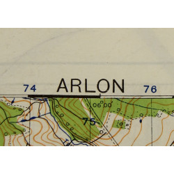 Carte alliée, ARLON, Belgique, 1944-1945