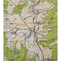 Carte alliée, ARLON, Belgique, 1944-1945