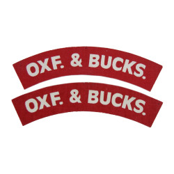 Titles, OXF. & BUCKS. (Oxfordshire and Buckinghamshire Light Infantry), Printed, Pair