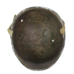 Casque M1, pattes fixes, Corporal, impacté, La Haye-du-Puits, Normandie