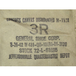 Leggings, Canvas, US Army, 3R, GENERAL SHOE CORP. 1942