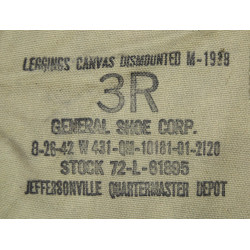 Leggings, Canvas, US Army, 3R, GENERAL SHOE CORP. 1942