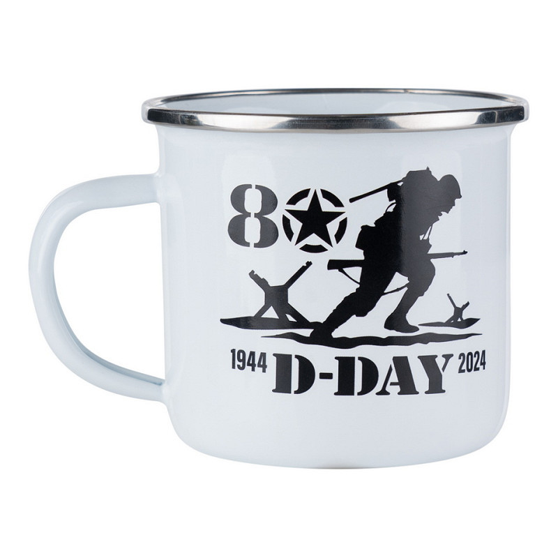 Enamelled quarter, white, 80th anniversary D-Day