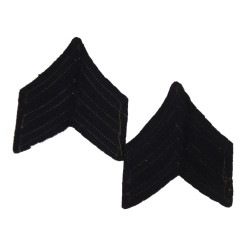 Insignia, Rank, Sergeant, Wool, US Army, Pair