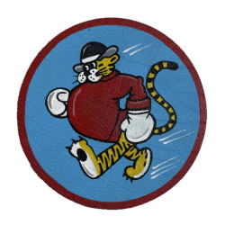 Insigne de poitrine, 53rd Fighter Squadron, 36th Fighter Group, 9th Air Force, en cuir